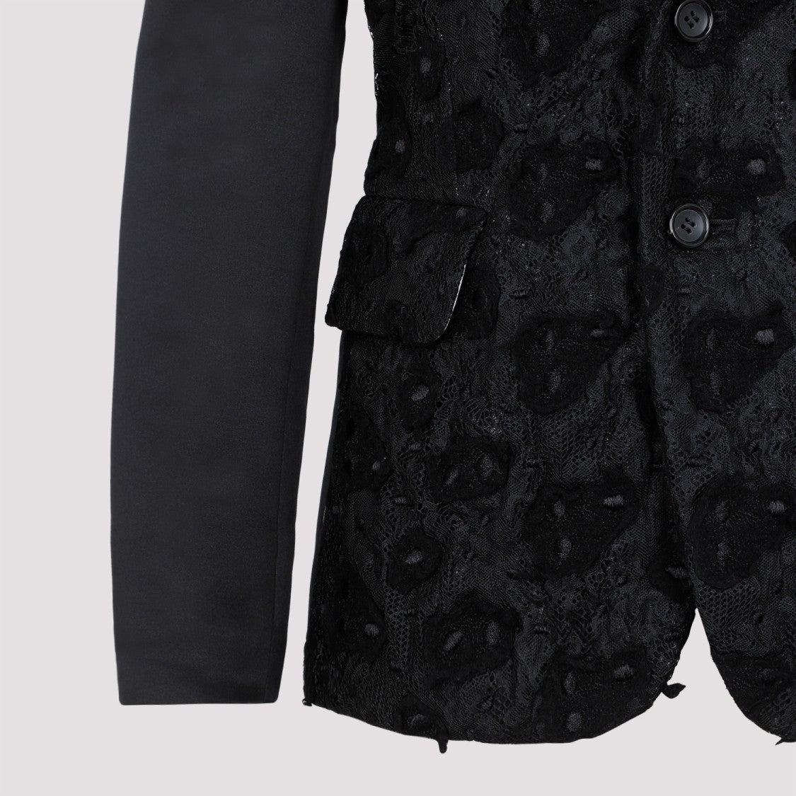 Comme Des Garçons Black Single-Breasted Jacket