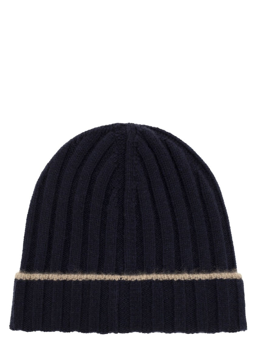 Brunello Cucinelli English Rib Cashmere Knit Beanie