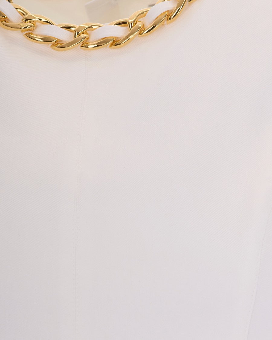 Elisabetta Franchi Ivory Jewel Top