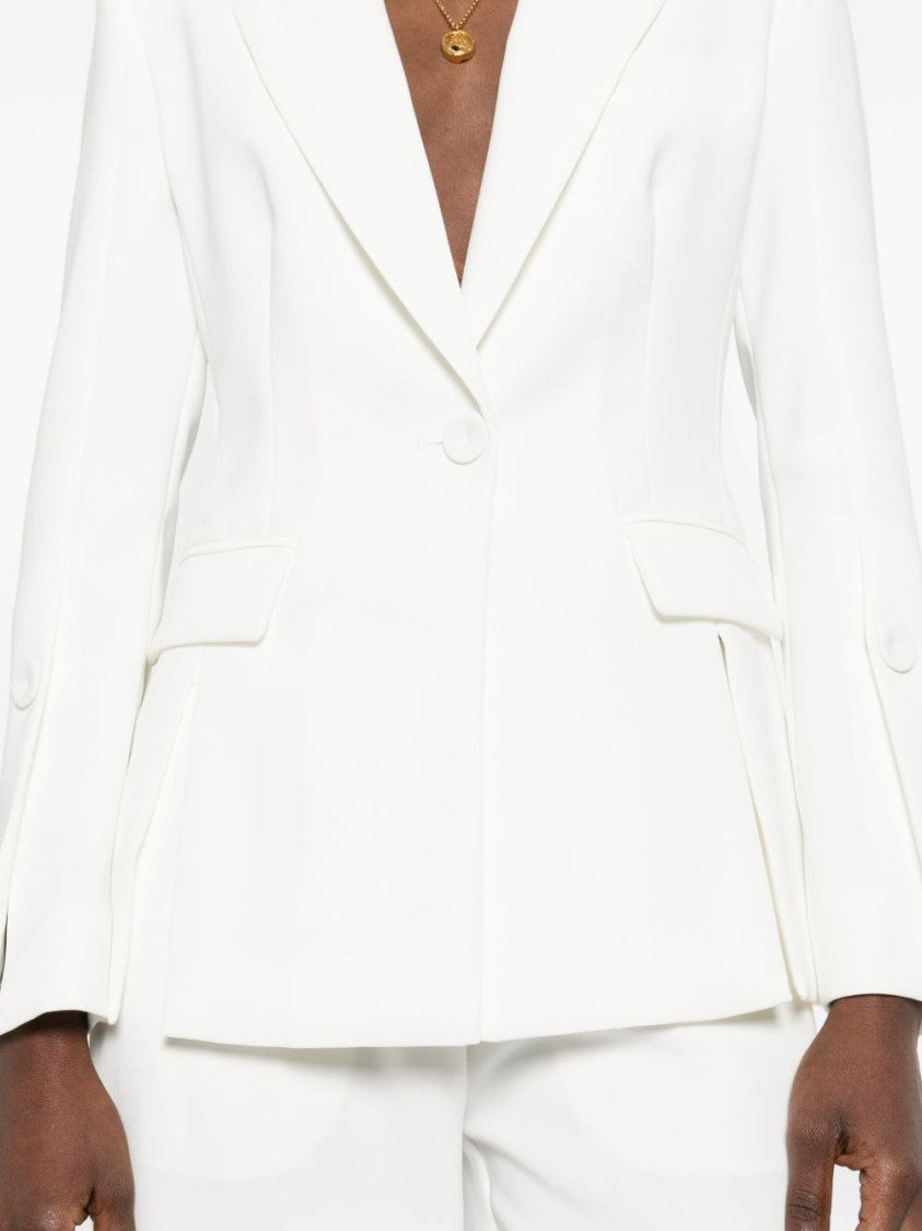 Pinko White Tailored Blazer With Structured Fit