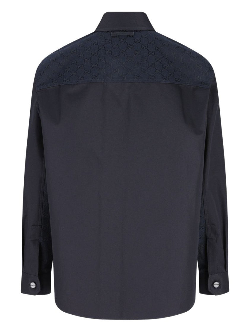 Gucci Structured Collar Button-Down Shirt With Chest Pockets
