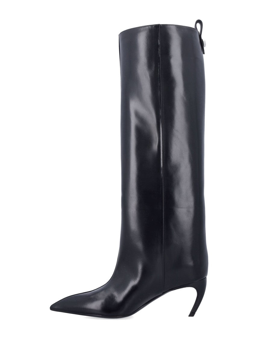 The Attico Pointed Toe Leather Lea Boots