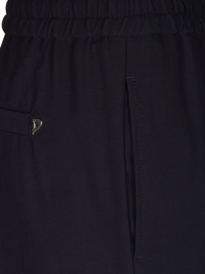 Dondup Black Drawstring Straight Leg Pants