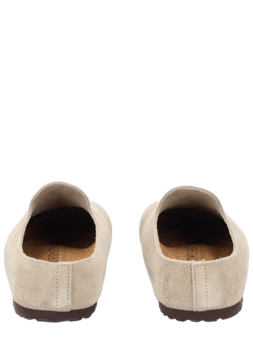 Birkenstock Beige Slip-On Suede Sandals