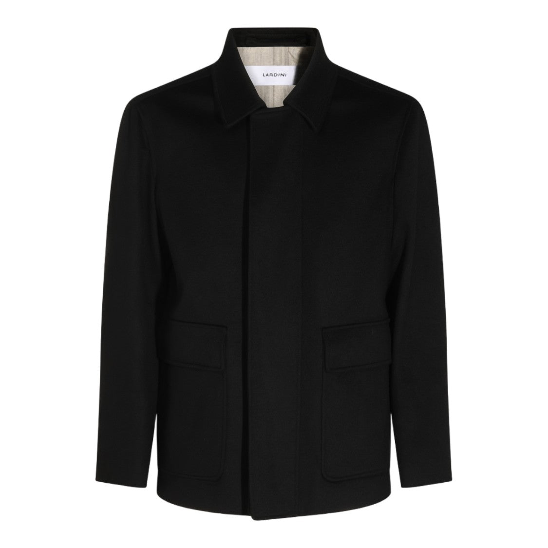 Lardini Minimalist Straight-Cut Concealed Closure Jacket