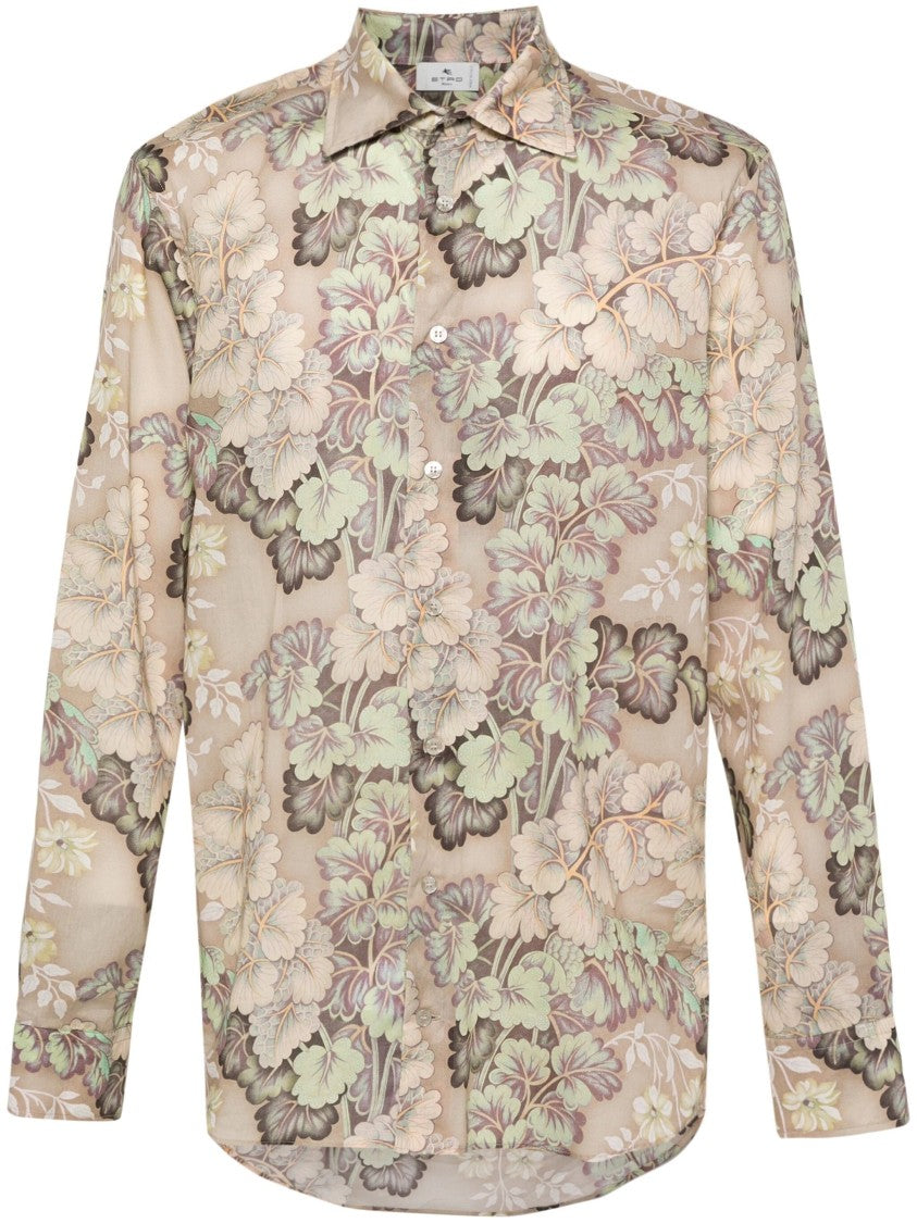 Etro Floral-Print Cotton Shirt