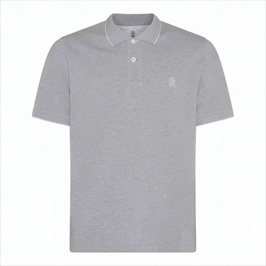 Brunello Cucinelli Classic Grey Polo Shirt