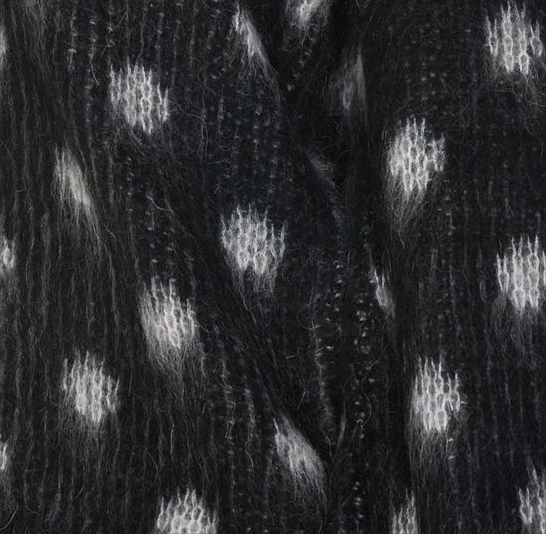 Marni Fuzzy Knit Cardigan With Polka Dot Design And Voluminous Sleeves