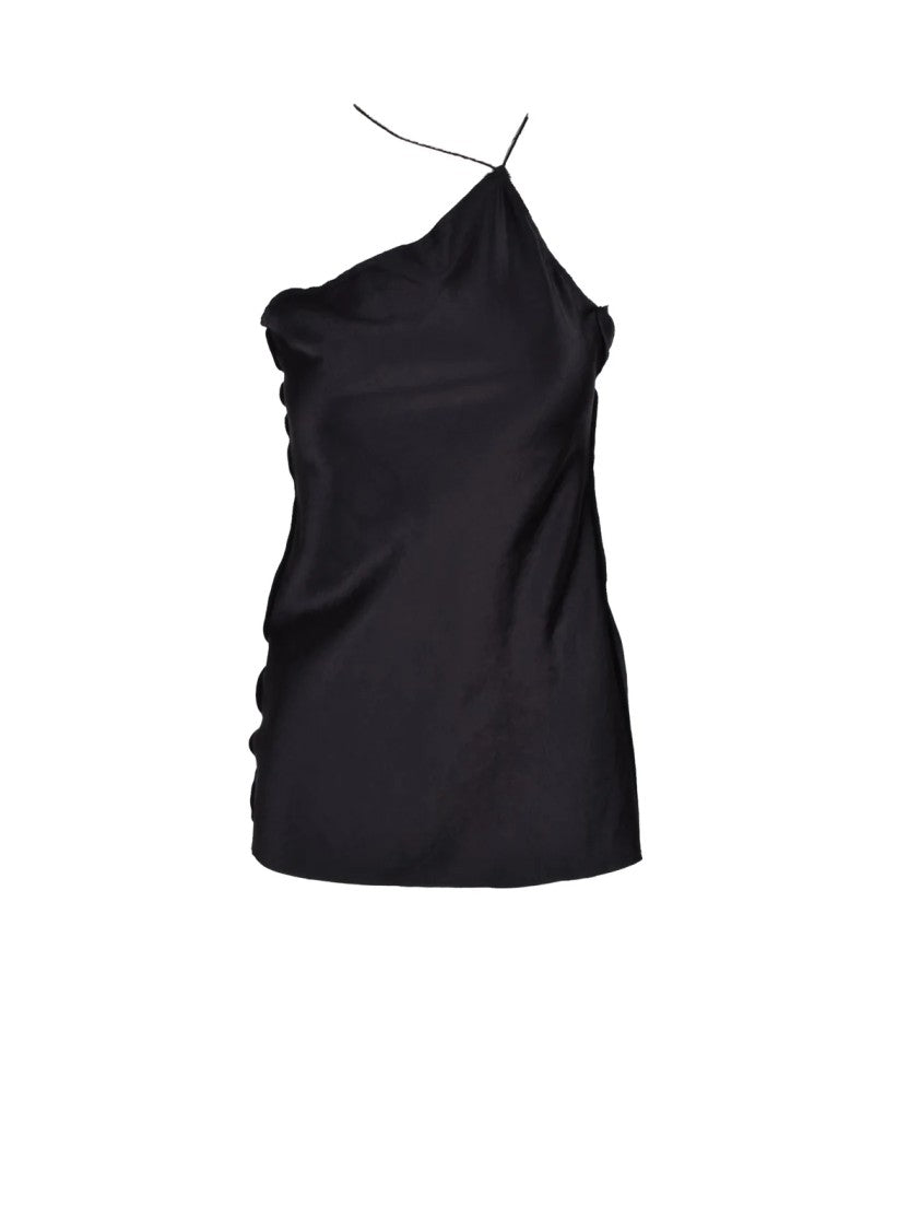 Erika Cavallini Black Triacetate-Blend Cross-Back Top