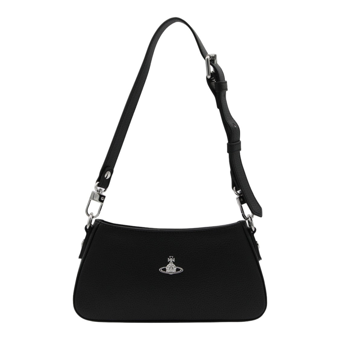 Vivienne Westwood Black Shoulder Bag With Textured Finish