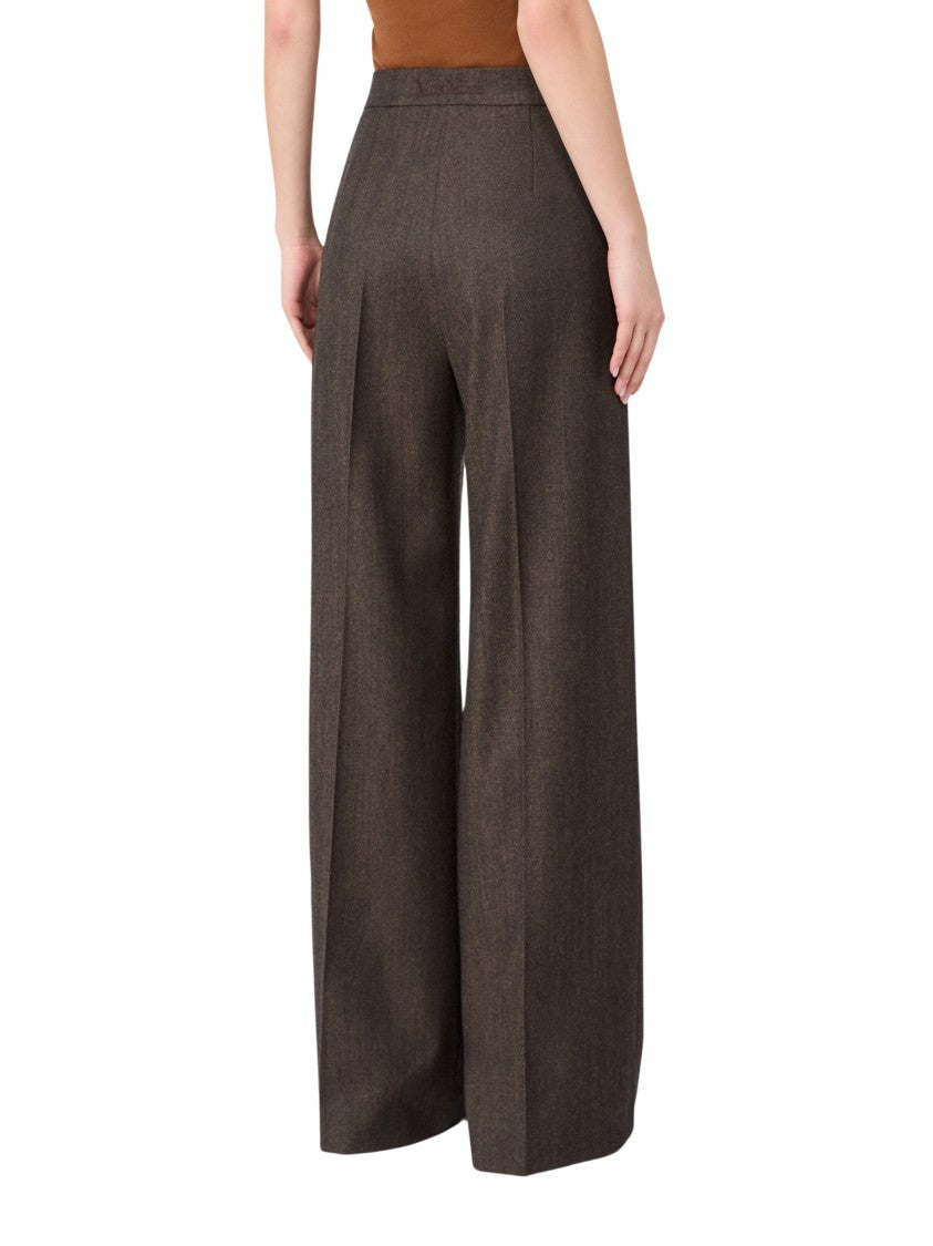 Max Mara Mxmcampo Pure Virgin Wool Denim-Look Straight-Leg Pants