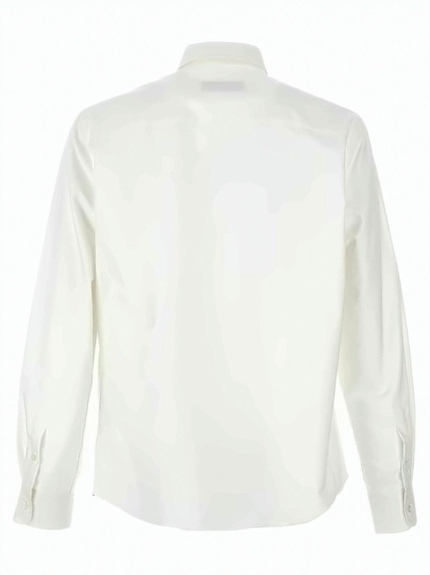 Ami Paris Classic Button-Up Shirt With Embroidered Detail
