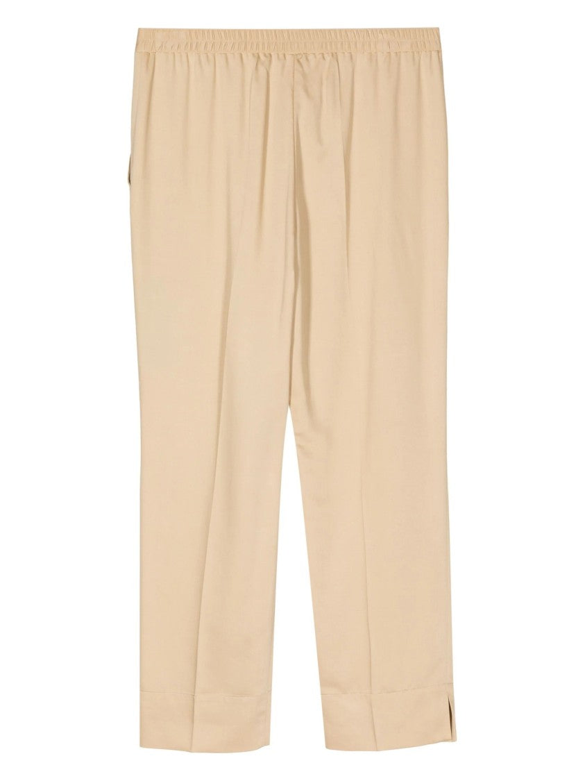 Joseph Soft Tailored Beige Trousers With Elastic Waistband