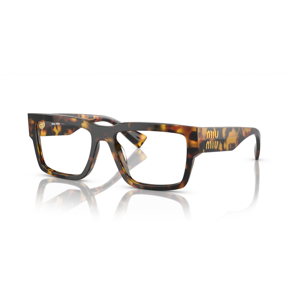 Miu Miu 0Mu 02Xv Oversized Square Frame Tortoiseshell Acetate Sunglasses