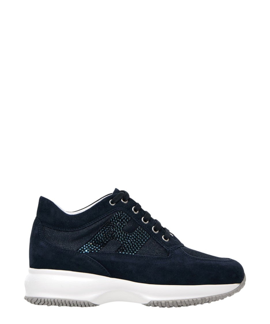 Hogan Dark Navy Suede Sneakers