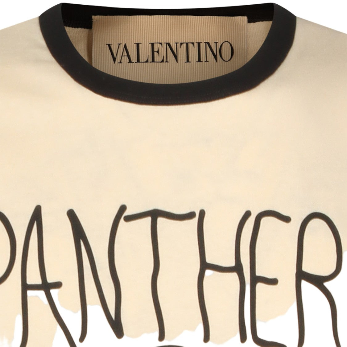 Valentino Printed Short-Sleeve T-Shirt With Panther Graphic