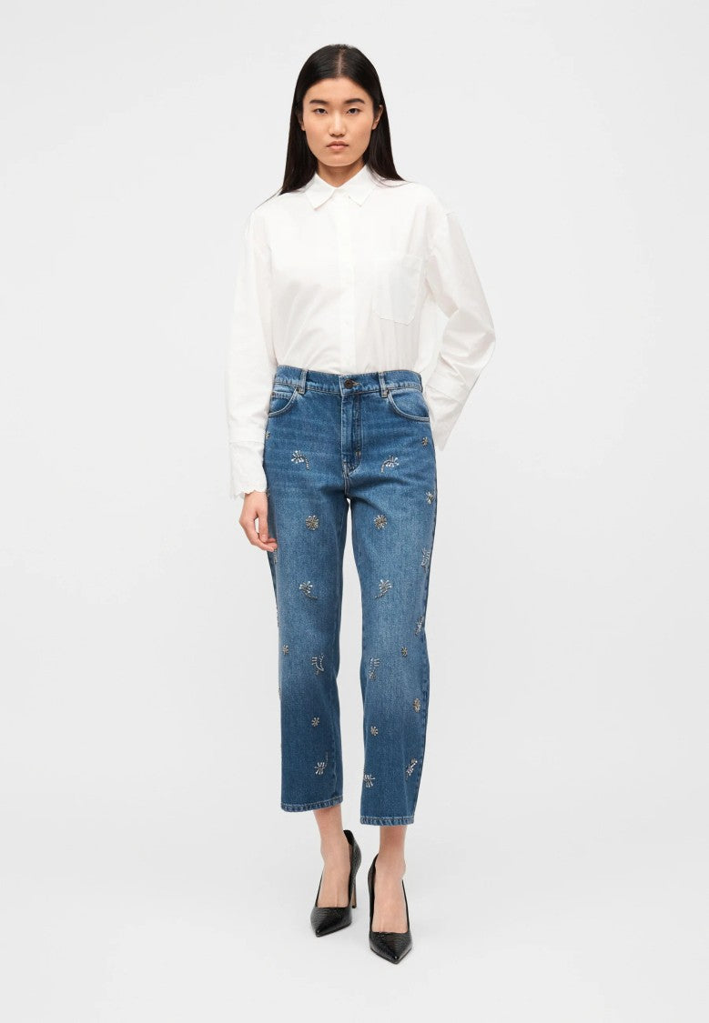 Max Mara Light Used Blue Denim Jeans