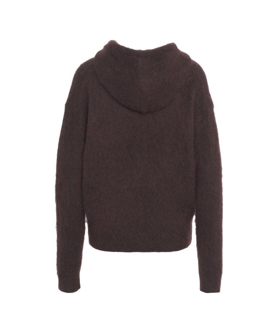 Second Female Hooded Knitwear Anneleen With Plush Texture