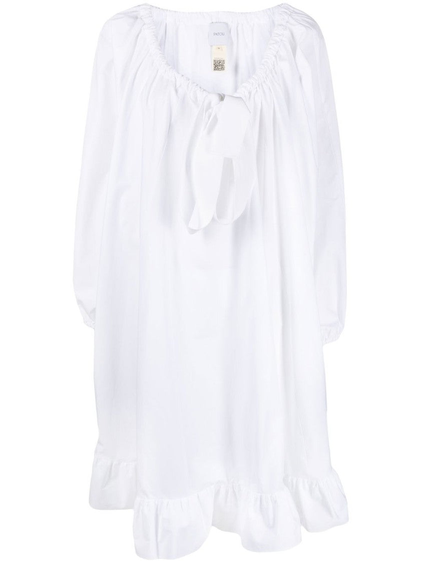 Patou Flowing Ruffled Hem Mini Dress
