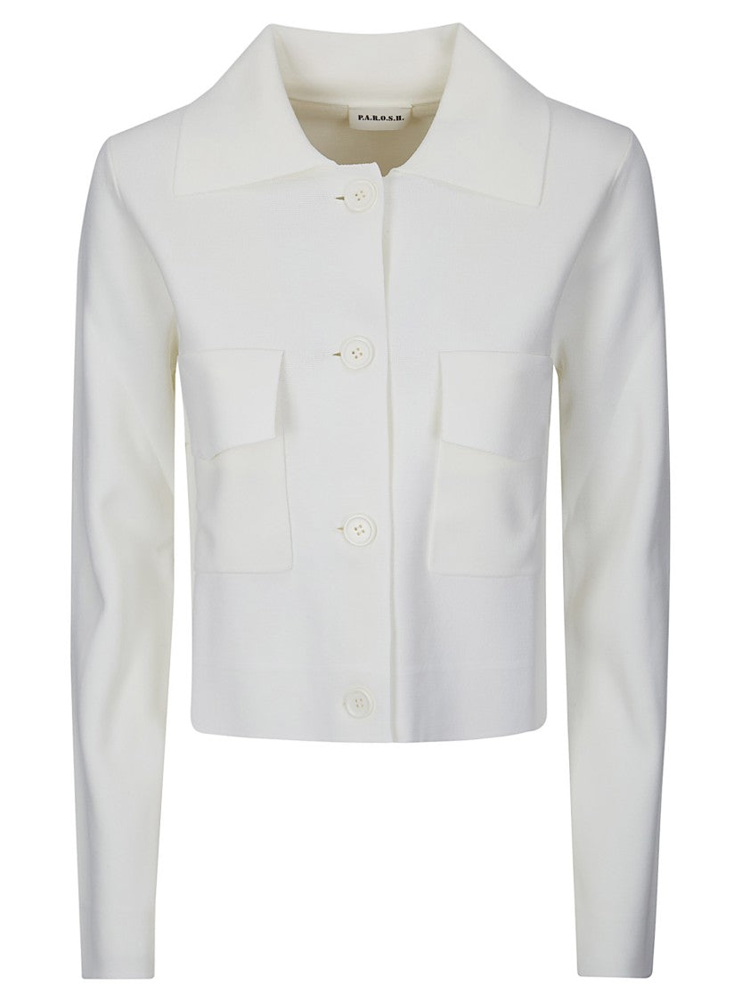 P.A.R.O.S.H. Cropped Lightweight Viscose Jacket