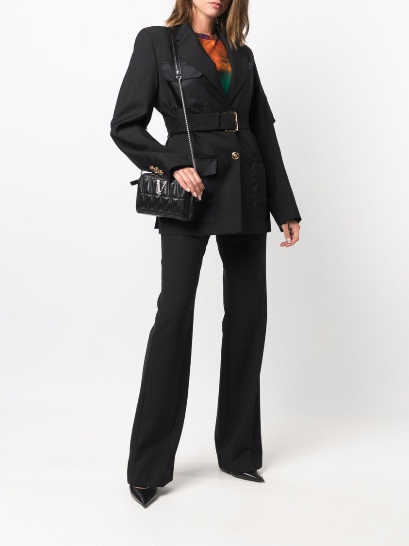 Versace Long-Sleeve Belted Jacket