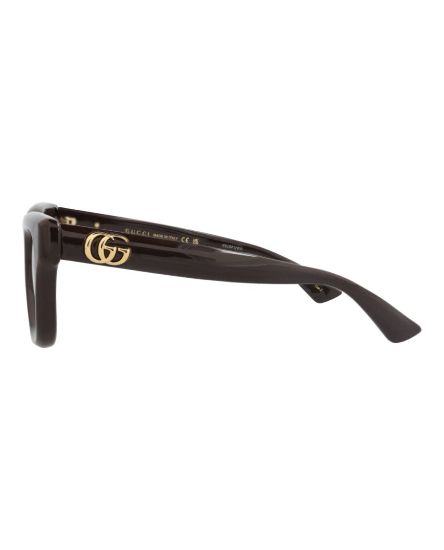 Gucci Square-Frame Injection Sunglasses With Gold-Tone Logo Detail