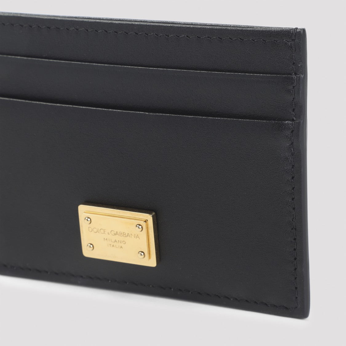 Dolce & Gabbana Compact Black Calf Leather Wallet