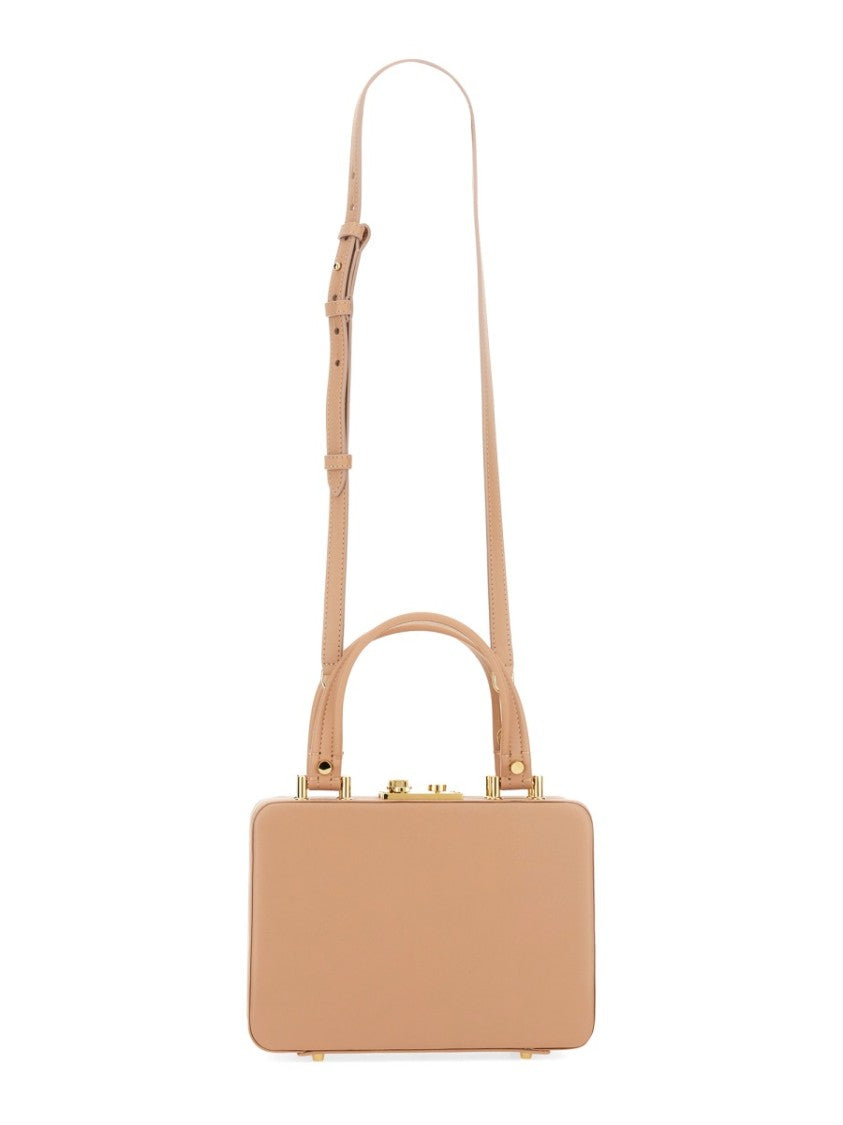 Gianvito Rossi "Valì" Structured Rectangular Handbag With Gold-Tone Hardware