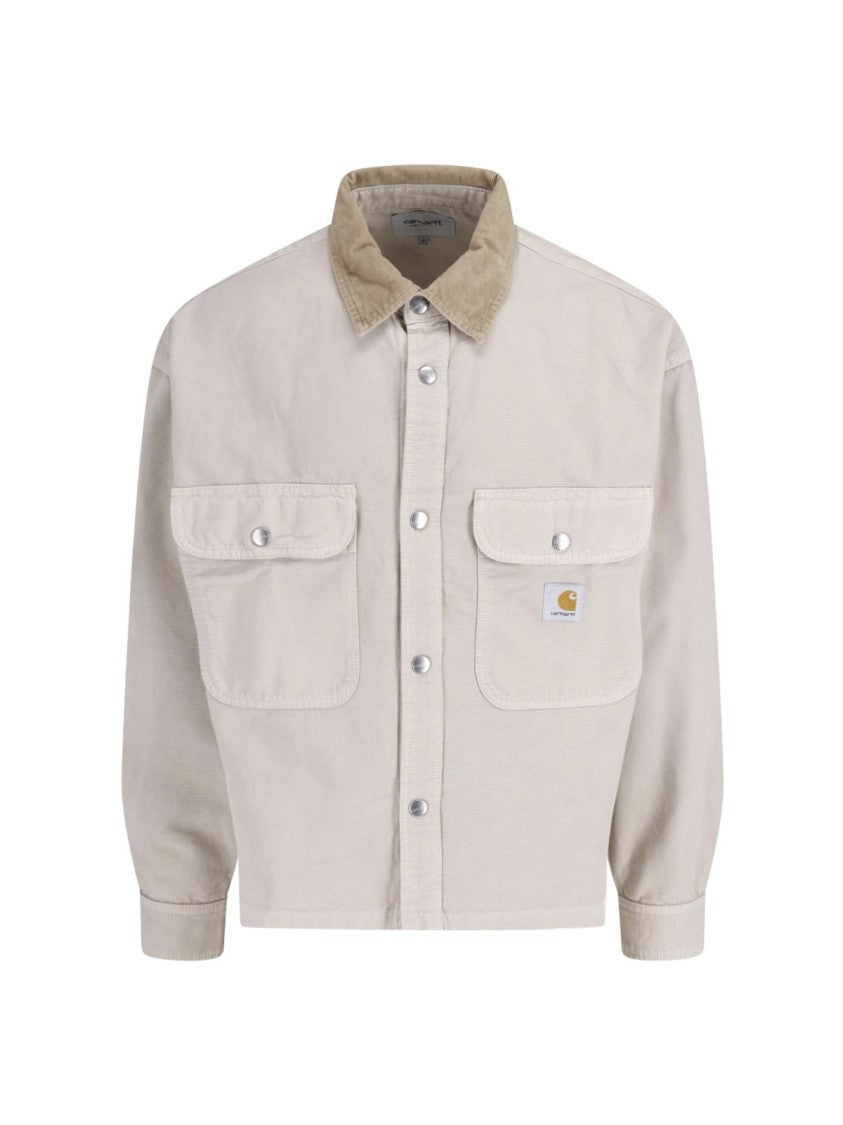 Carhartt Wip Beige Prescot Corduroy Collar Cotton Jacket
