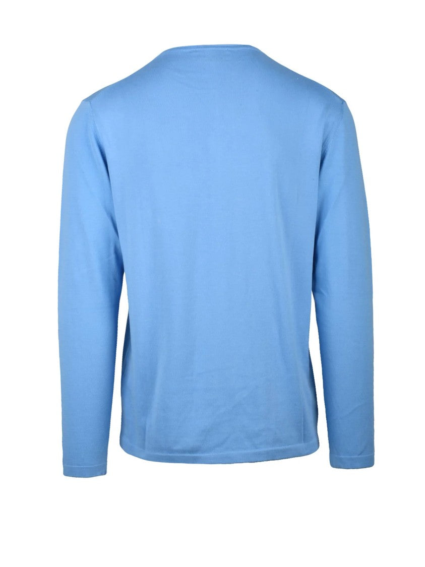 Daniele Fiesoli Light Blue Classic Cotton Sweater