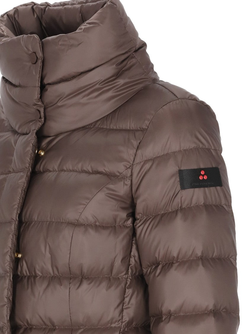 Peuterey Brown Sobchak Quilted Long Down Jacket