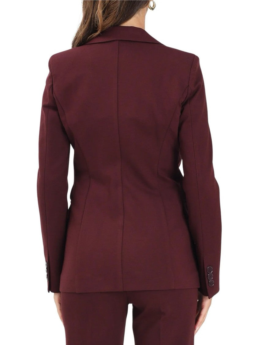 Vicolo Red Viscose-Blend Sweatshirt Blazer