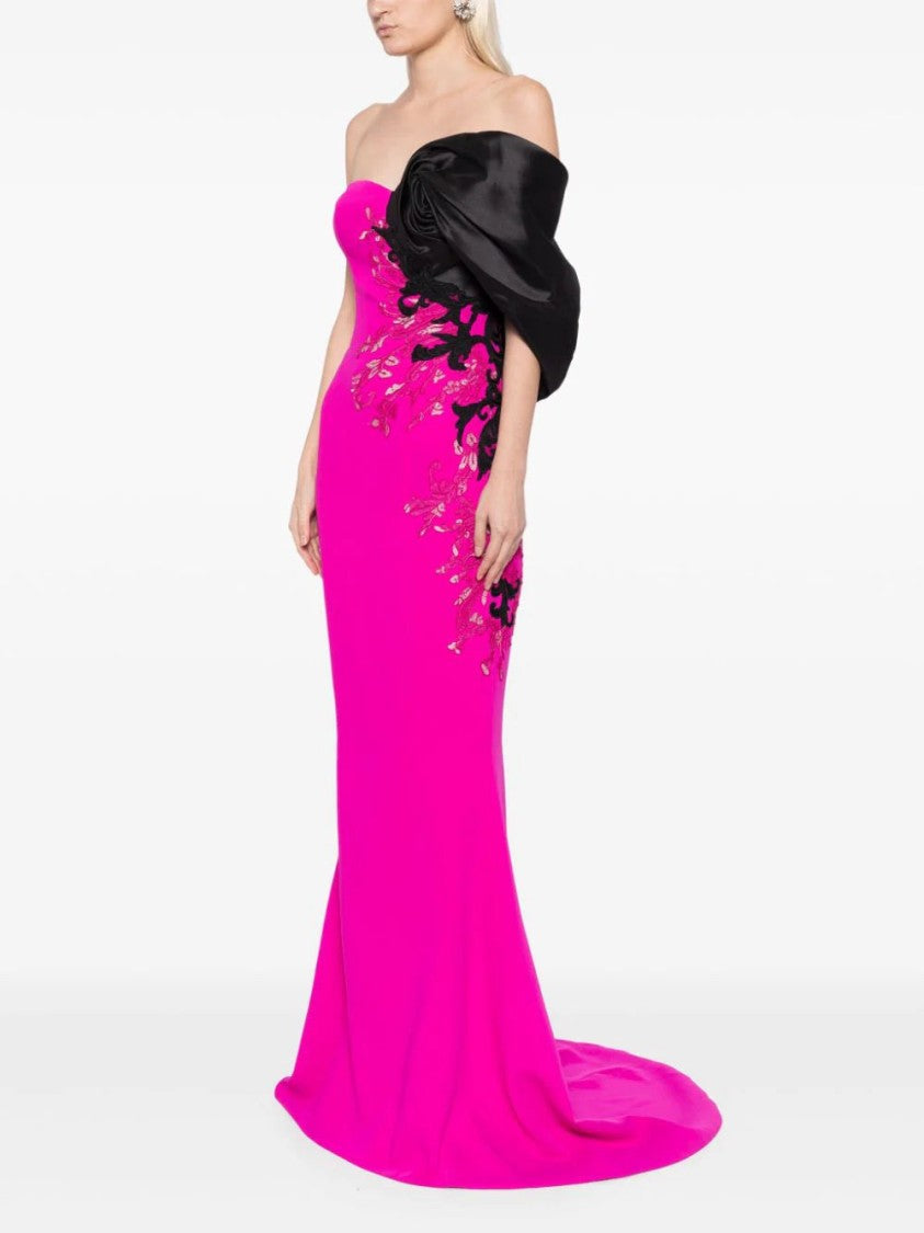 Saiid Kobeisy Crepe Straight Fit Dress