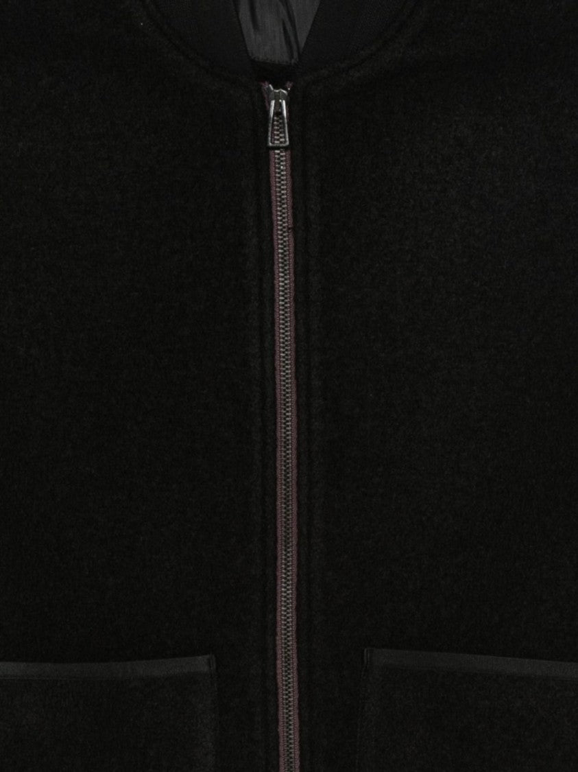 Paul Smith Structured Minimalist Black Jacket With High Collar