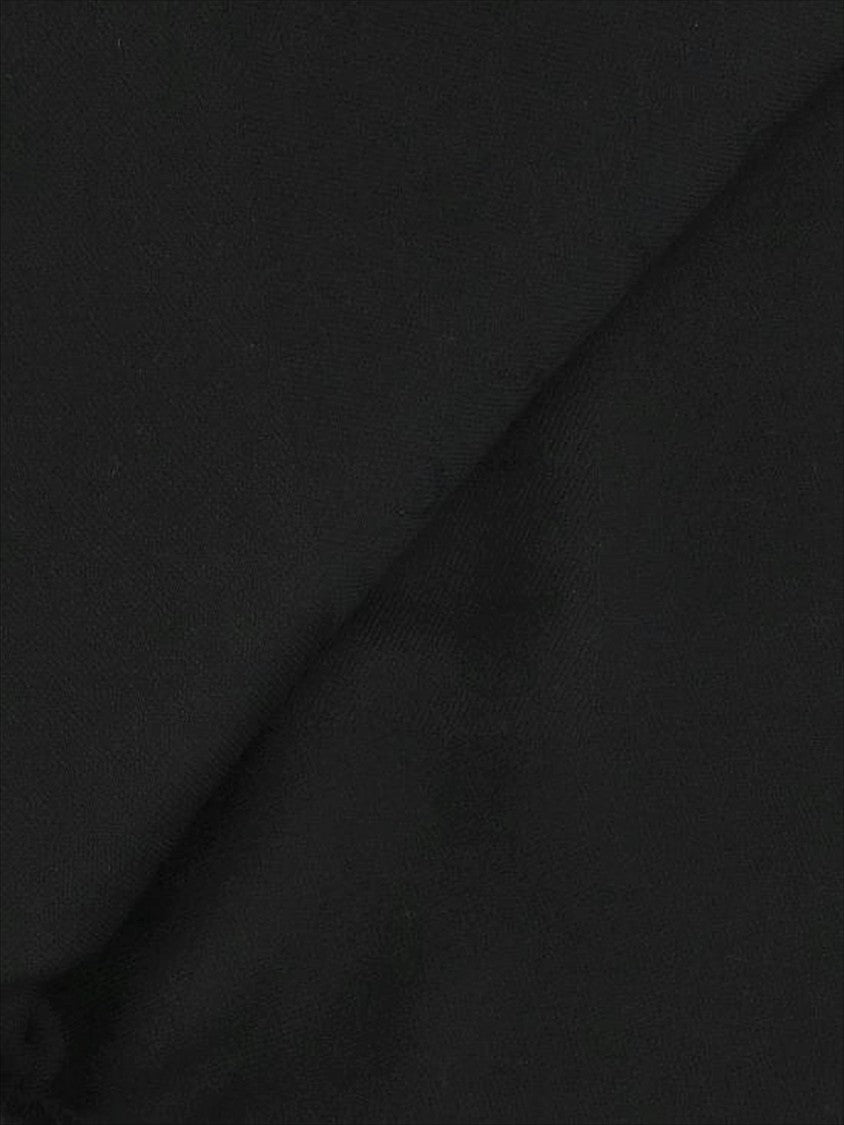 Gucci Fringed Black Wool-Silk Blend Scarf