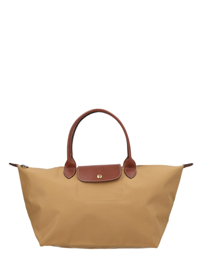 Longchamp Large Structured Tote Bag With Leather Accents