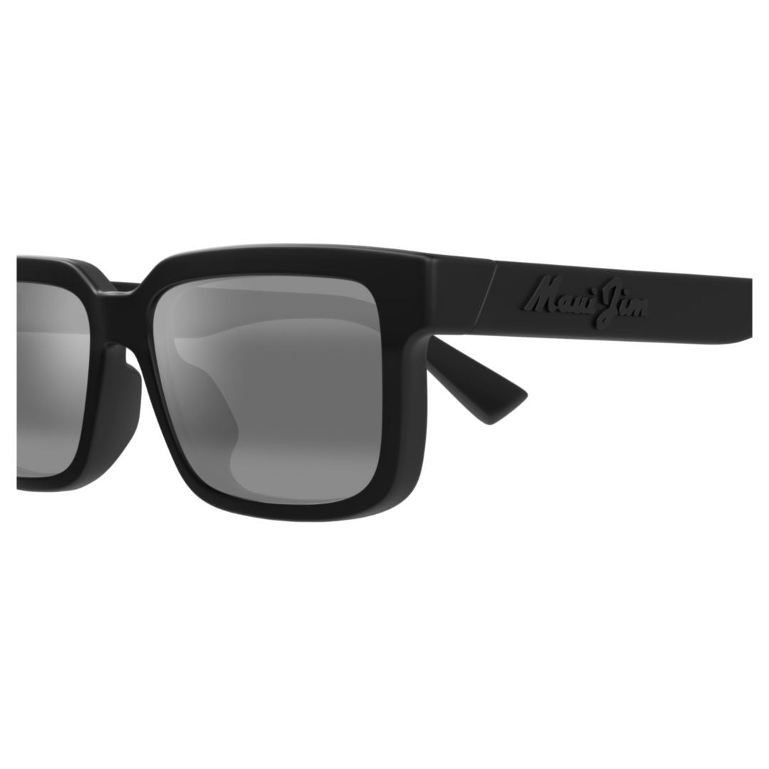 Maui Jim Hiapo Af Bold Rectangular Frame Sunglasses With Matte Finish