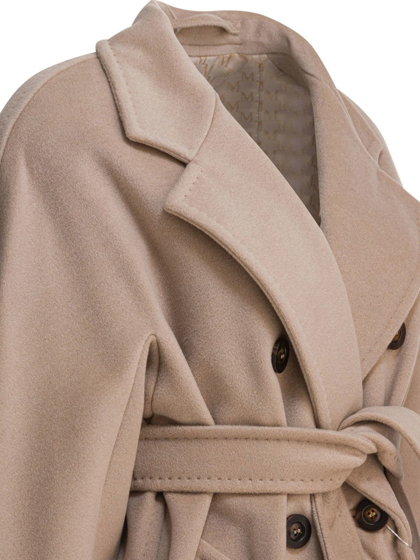 Max Mara Relaxed Fit Wool-Cashmere Coat With Kimono Sleeves