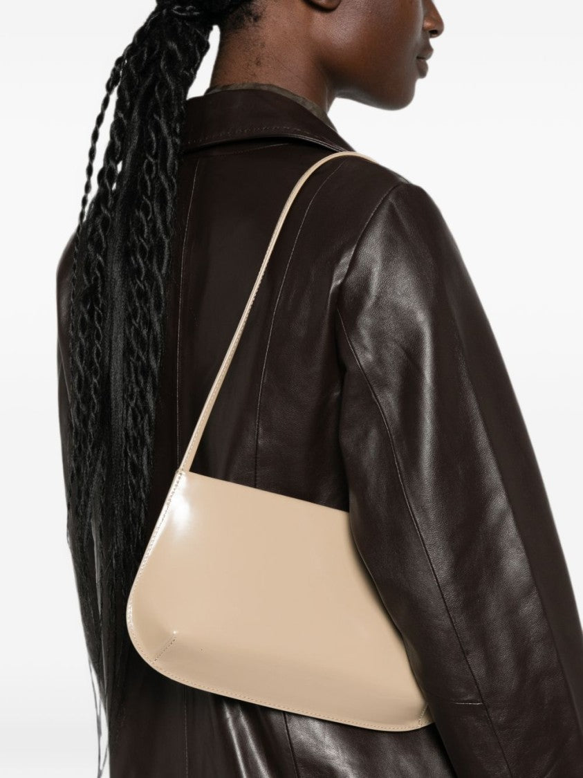 Fane Beige Bra Smooth Leather Shoulder Bag