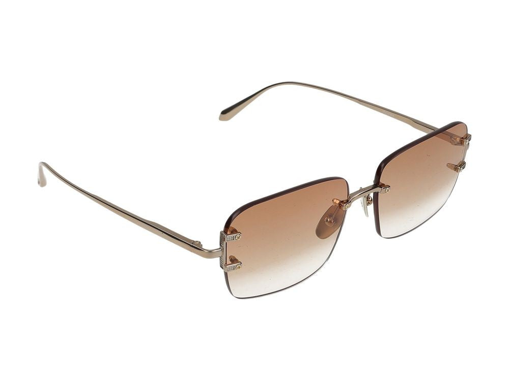 Linda Farrow Sunglasses Lfl1476 Sasha C4 Yellow Gold/Light Gold 58/17/145