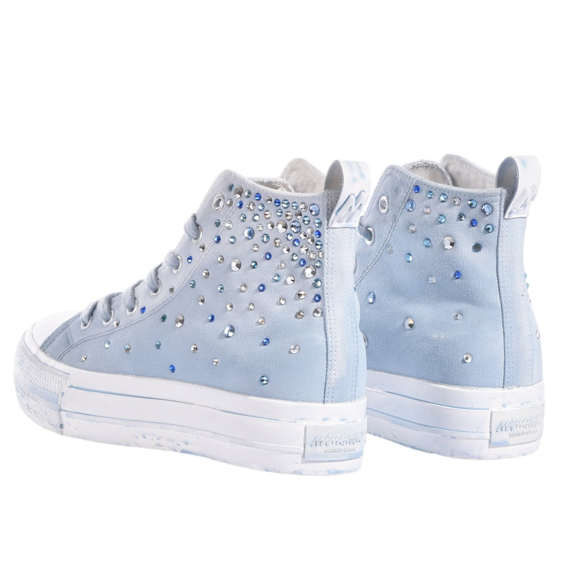 Mimanera Aqua Darling Handcrafted Swarovski Platform Sneakers