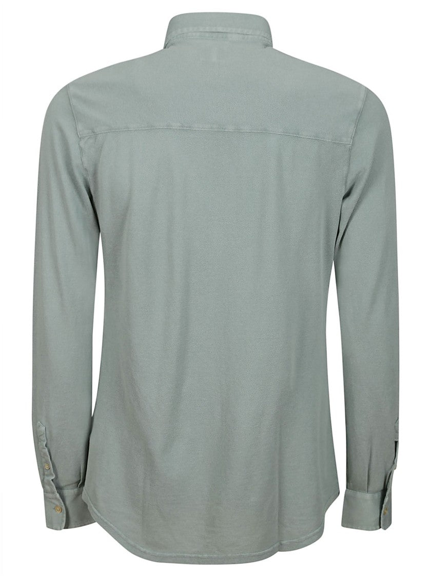 Fedeli Long-Sleeved Cotton Shirt With Classic Collar