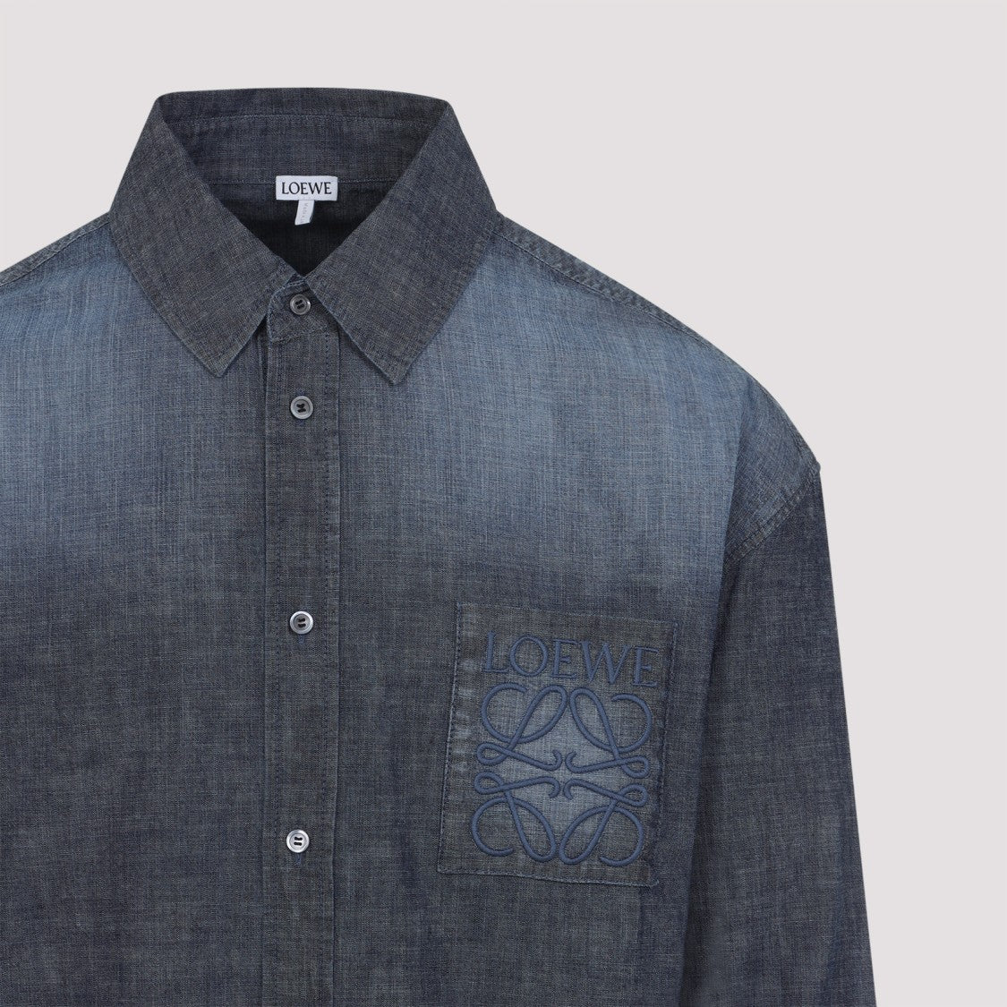 Loewe Classic Button-Up Shirt With Gradient Design And Logo Embroidery