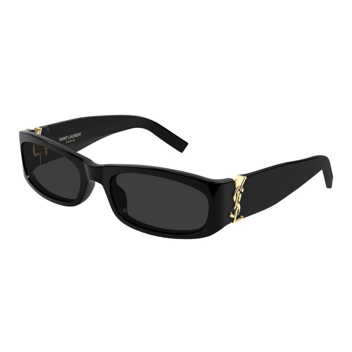 Saint Laurent Rectangular Sunglasses With Gold-Tone Logo Detail