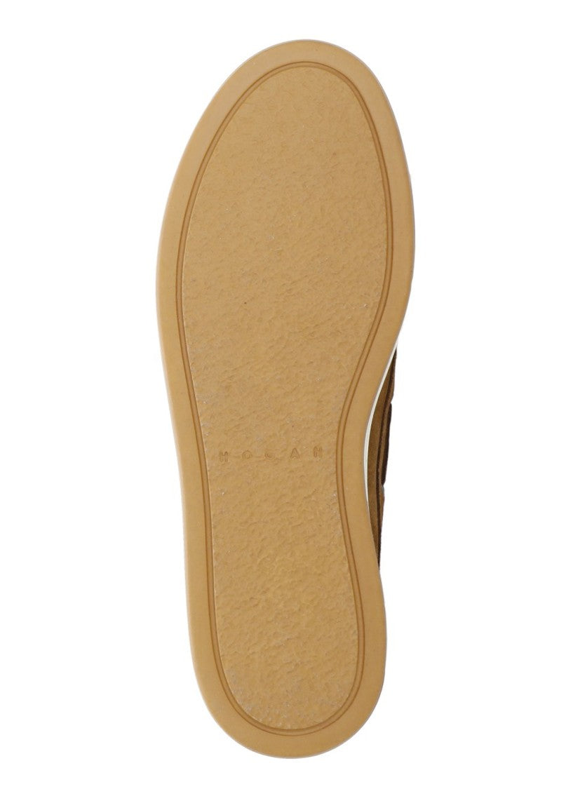 Hogan Brown H668 Suede Leather Loafers