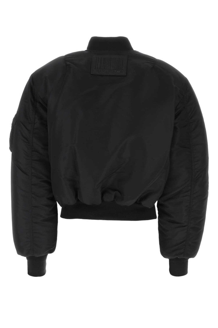Vtmnts Black Nylon Padded Bomber Jacket