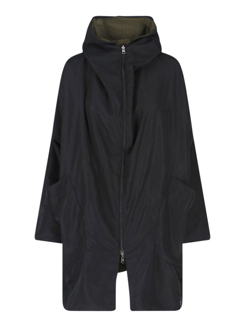 Kimono Rain Green Reversible No-Rain Hooded Outerwear Parka