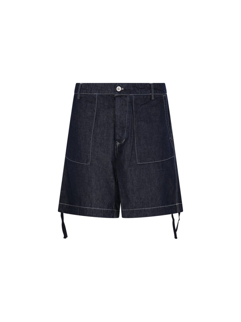 C.P. Company Relaxed Fit Cotton Shorts With Adjustable Hem