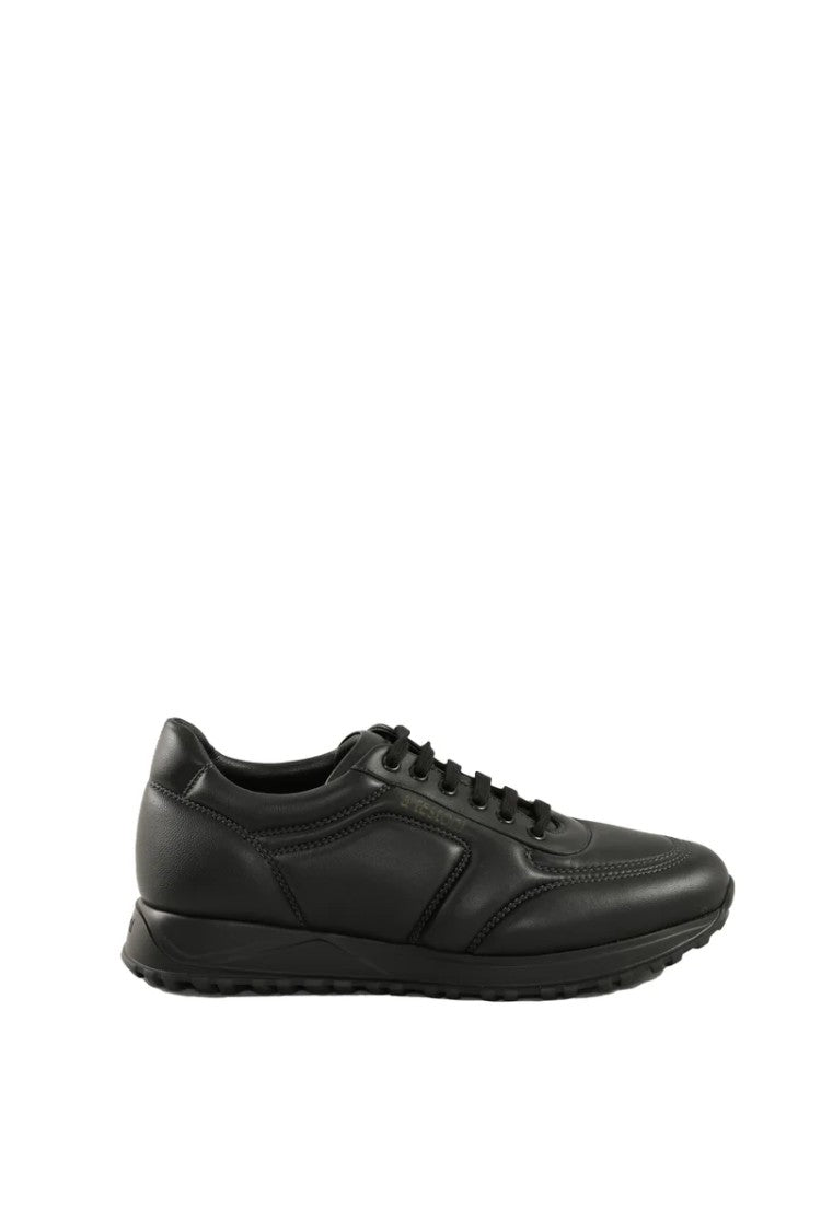 A.Testoni Leather Sneakers - Black