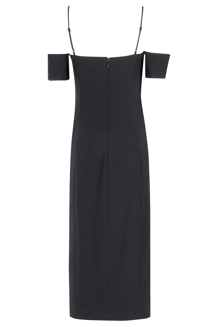 Pinko Gameboy Midi Dress With Sweetheart Neckline